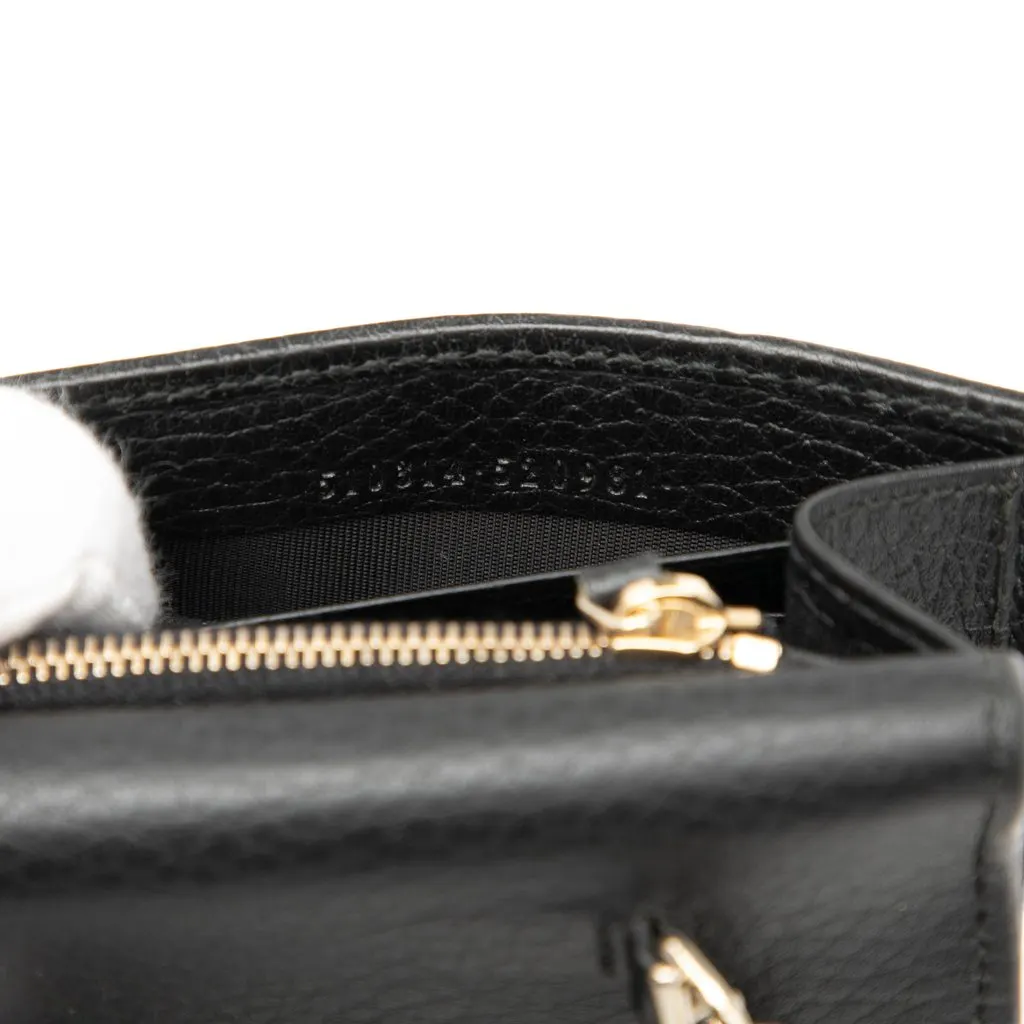 Gucci Leather Interlocking G Dollar Wallet on Chain Black Leather Very good - Box View