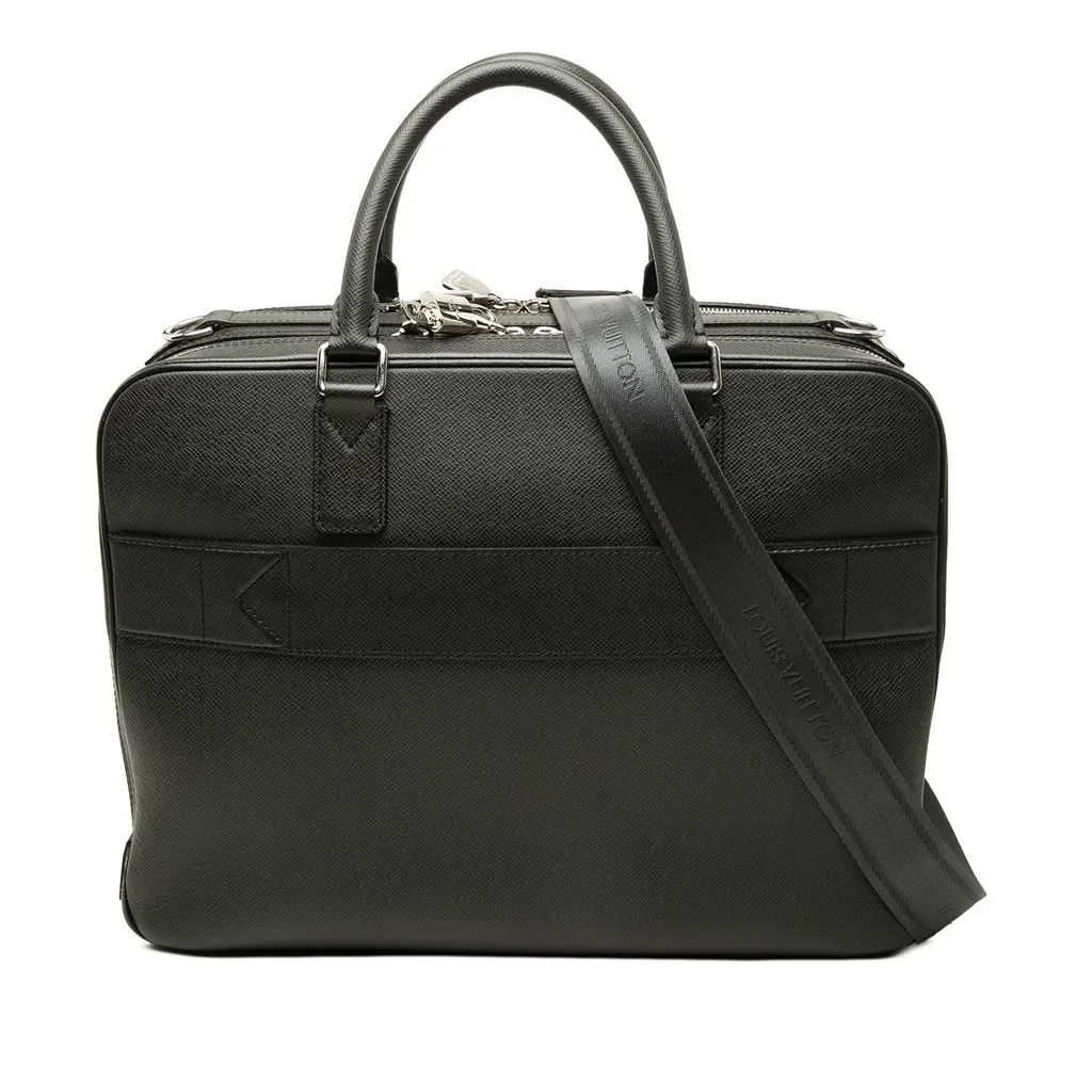 Louis Vuitton Taiga Neo Igor Briefcase Black Leather Very good - Front View