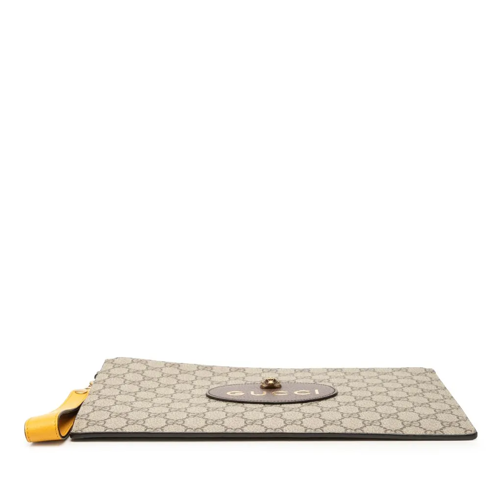 Gucci GG Supreme Neo Vintage Clutch Beige Very good - Inside View