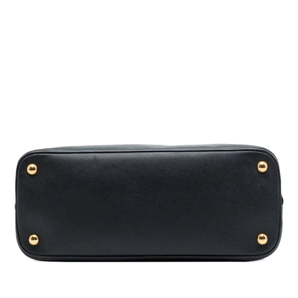 Prada Medium Saffiano Lux Promenade Satchel Black Leather Very good - Inside View