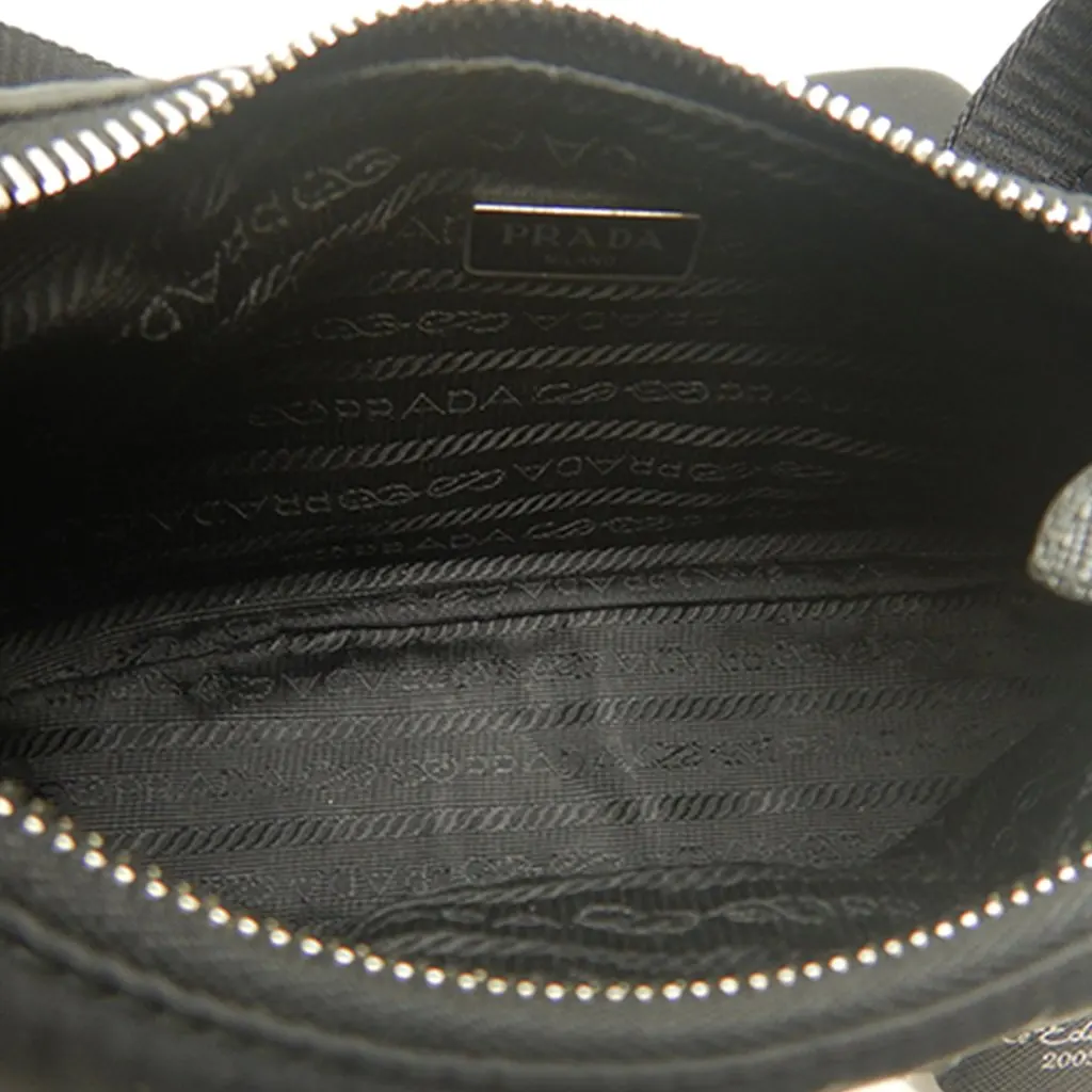 Prada Saffiano Trimmed Re Nylon Re Edition 2005 Satchel Black Very good - Model View