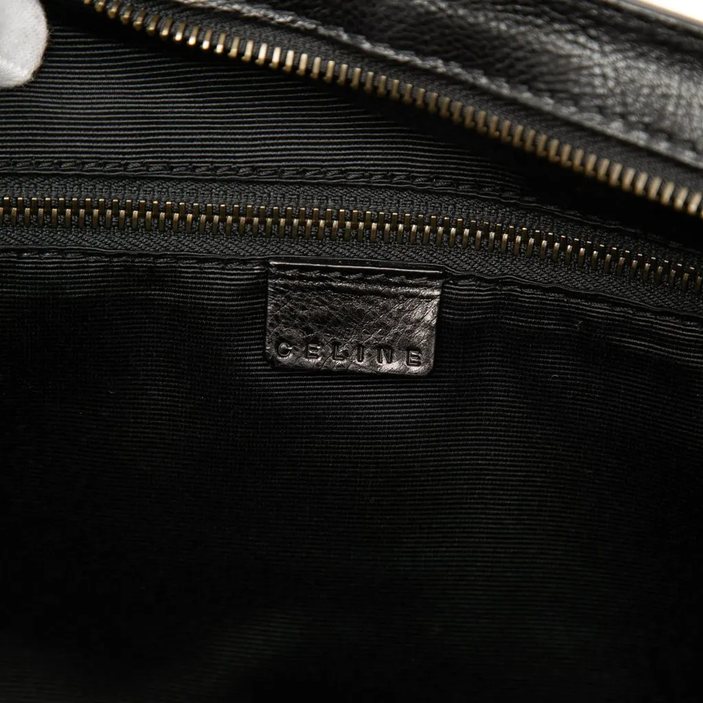 Celine Tweed and Leather Ella Frame Handbag Black Very good - Box View