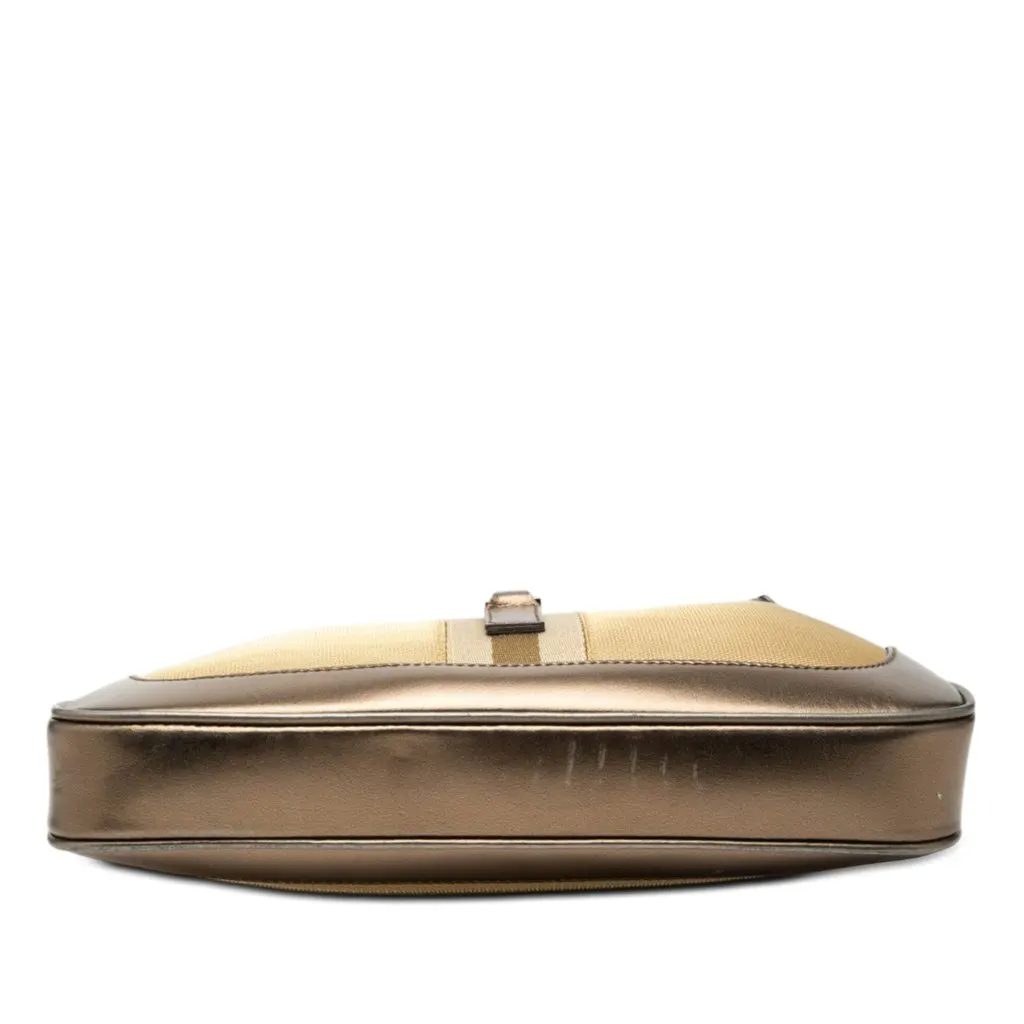 Gucci Canvas Web Jackie Shoulder Bag Brown Very good - Inside View