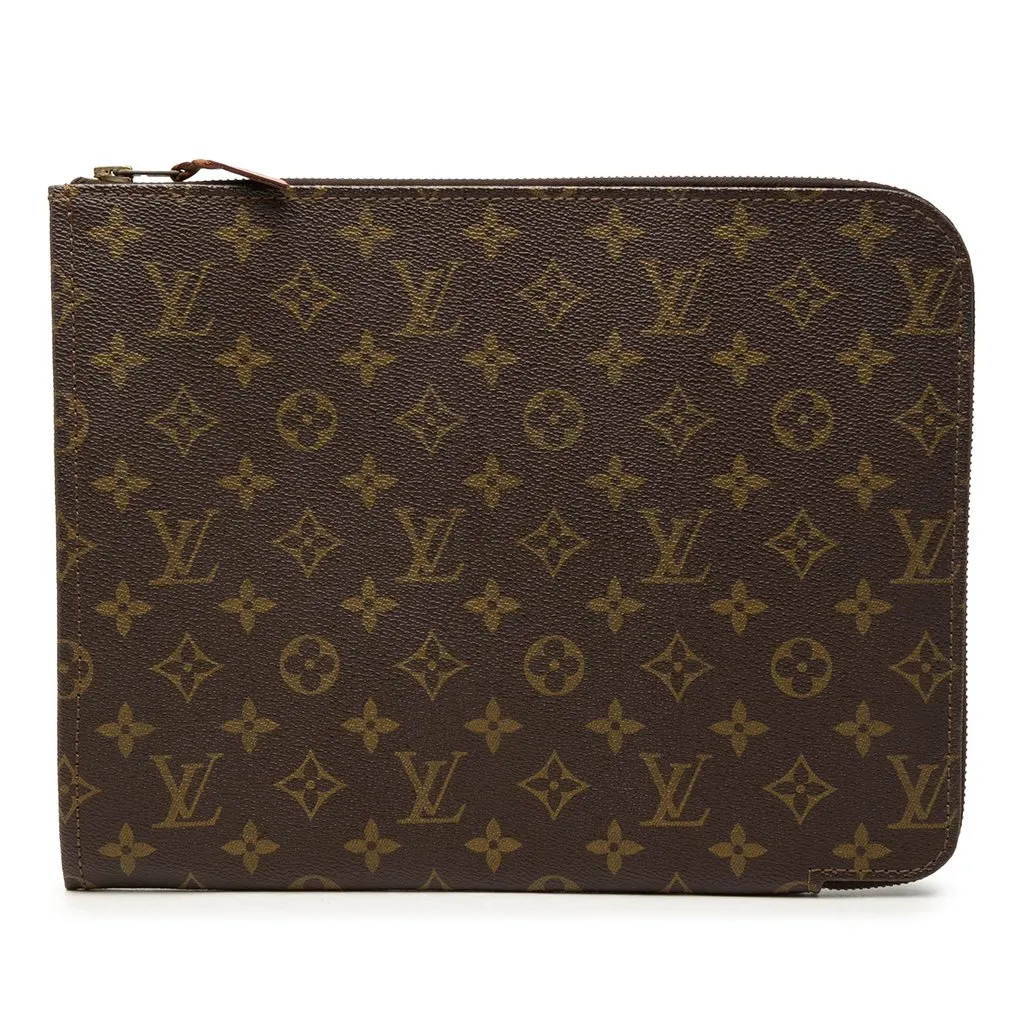 Louis Vuitton Monogram Poche Documents Portfolio 30 Brown Canvas Very good - Front View