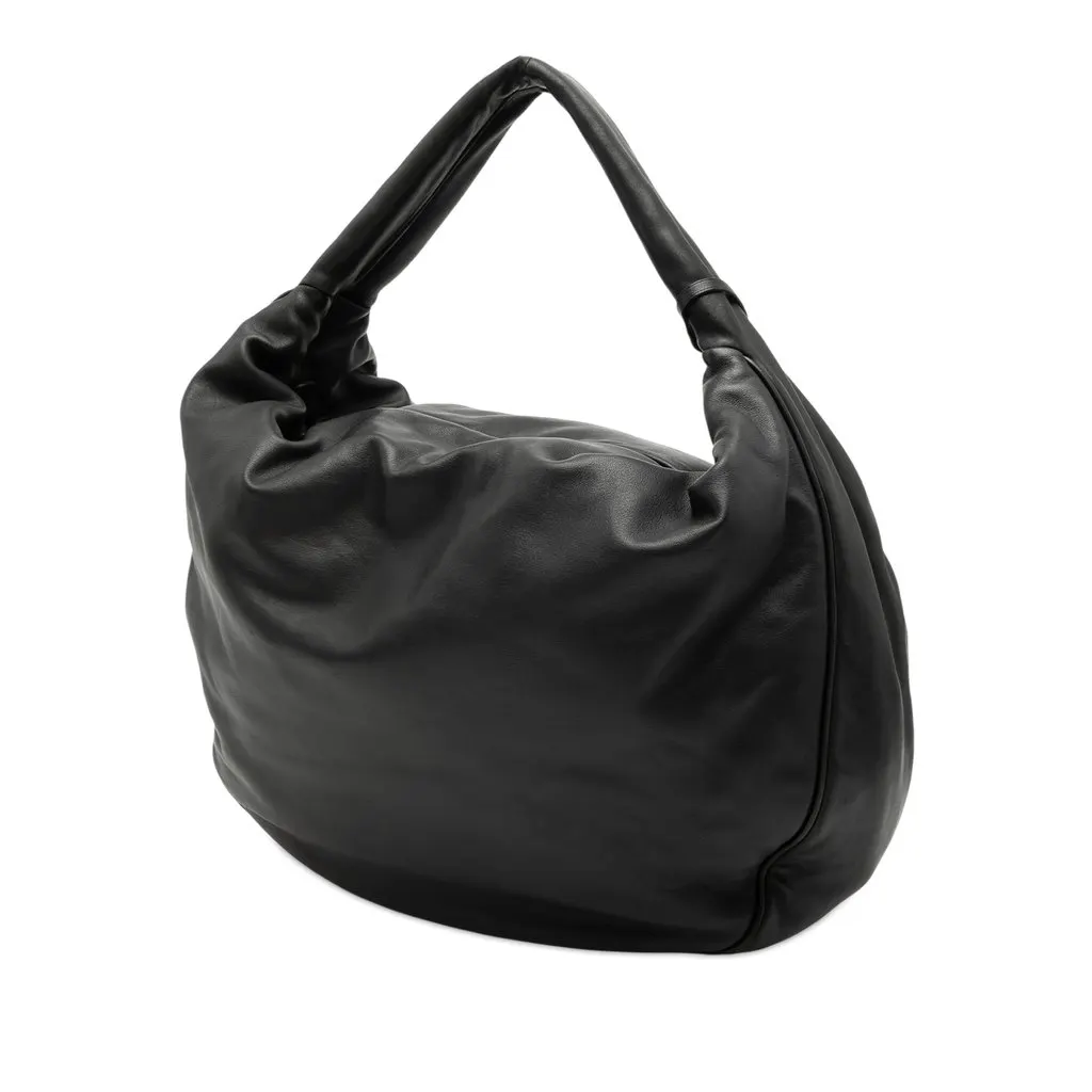 Loewe Leather Padlock Calle Hobo Black Leather Very good - Back View