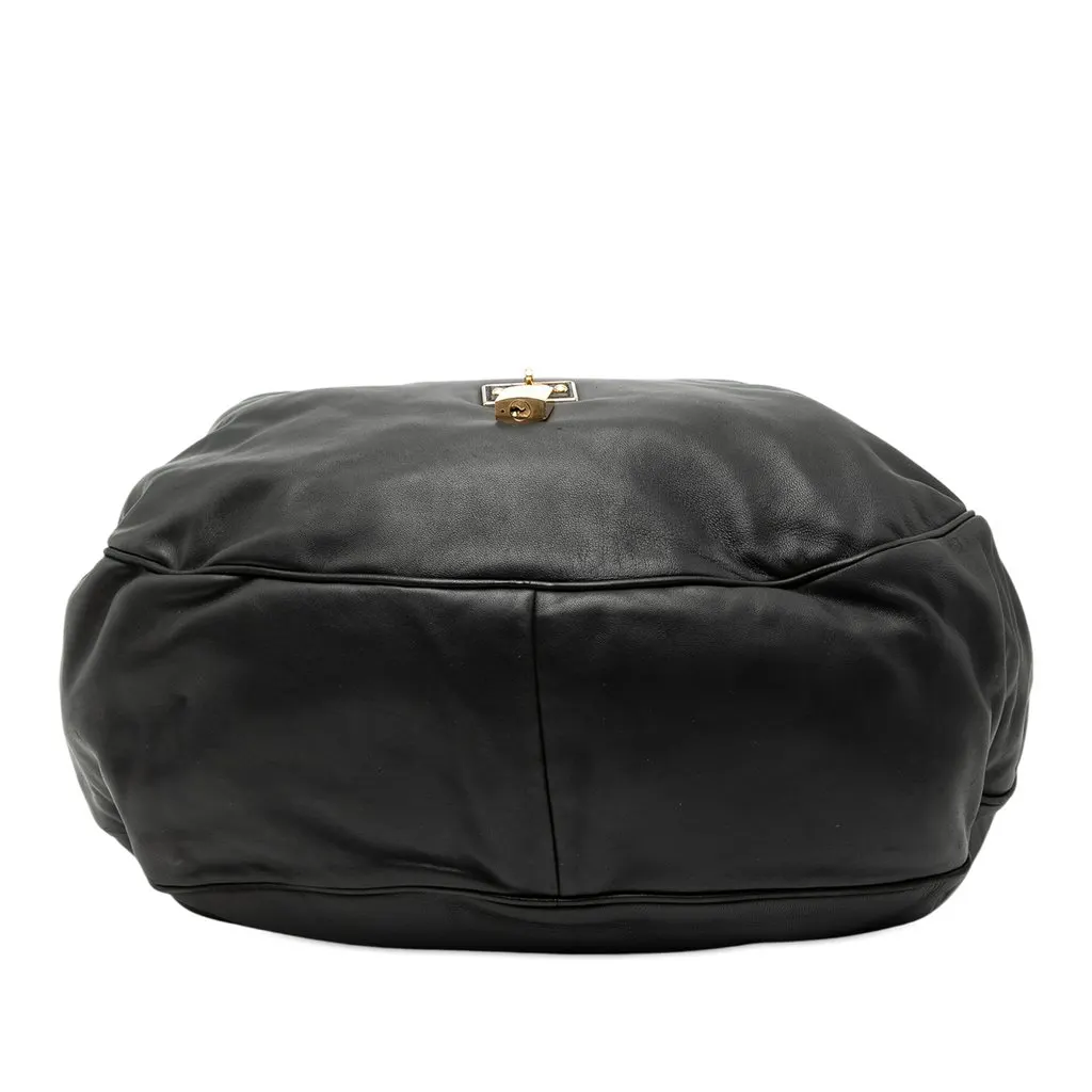 Loewe Leather Padlock Calle Hobo Black Leather Very good - Inside View