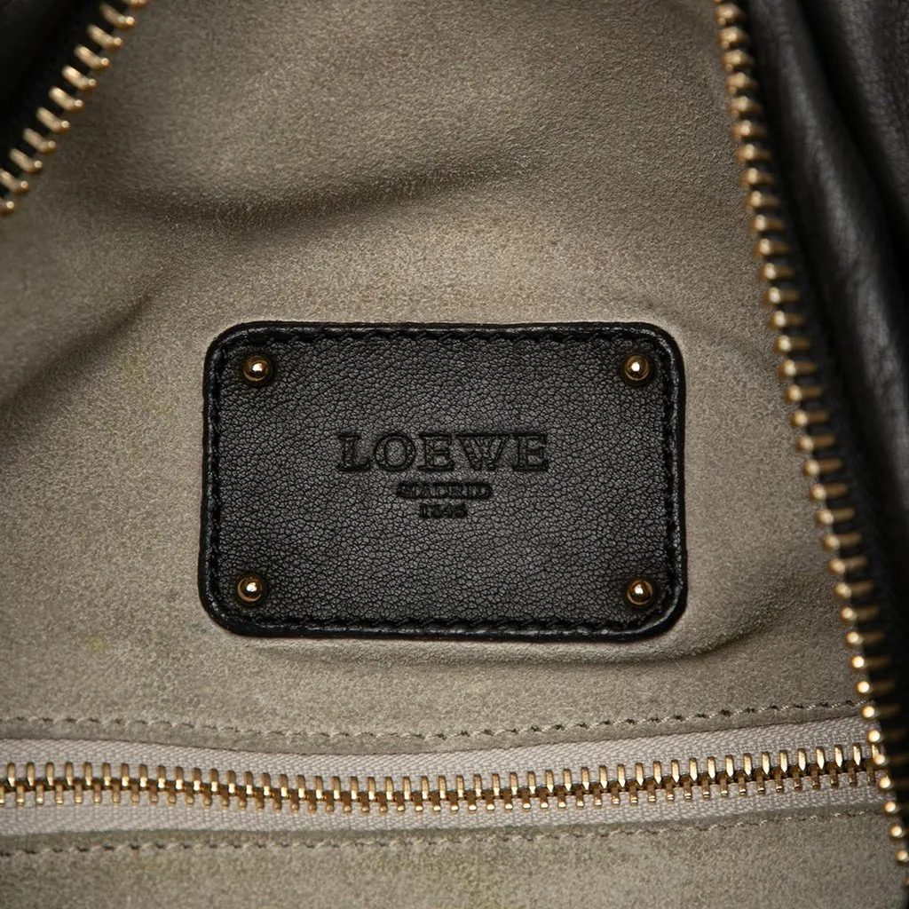 Loewe Leather Padlock Calle Hobo Black Leather Very good - Box View