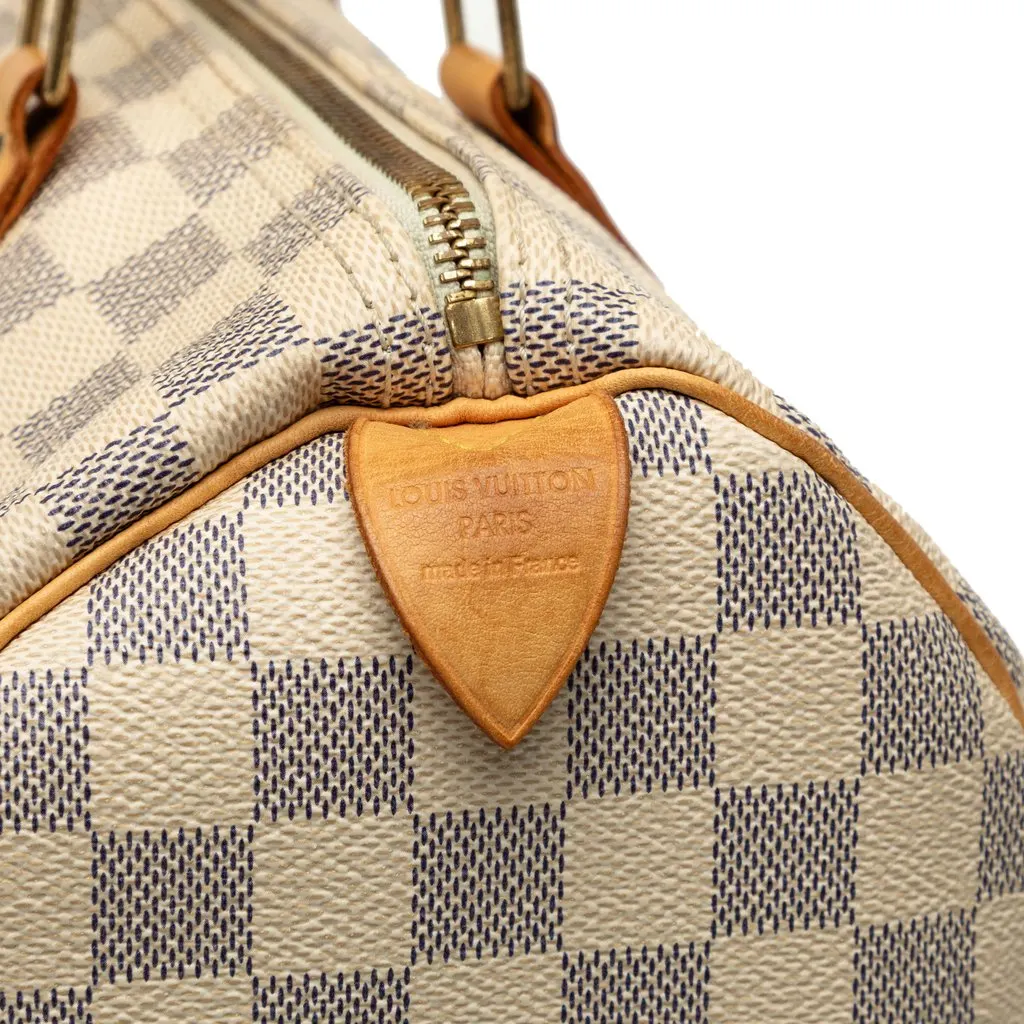 Louis Vuitton Damier Azur Speedy 30 White Very good - Box View