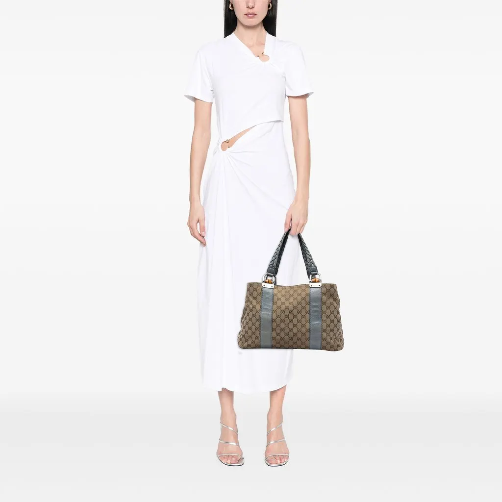 Gucci Medium GG Canvas Bamboo Libeccio Tote Beige Very good - Box View