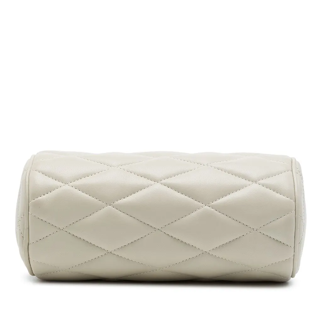 Saint Laurent Mini Quilted Lambskin Sade Tube Bag White Leather Very good - Inside View
