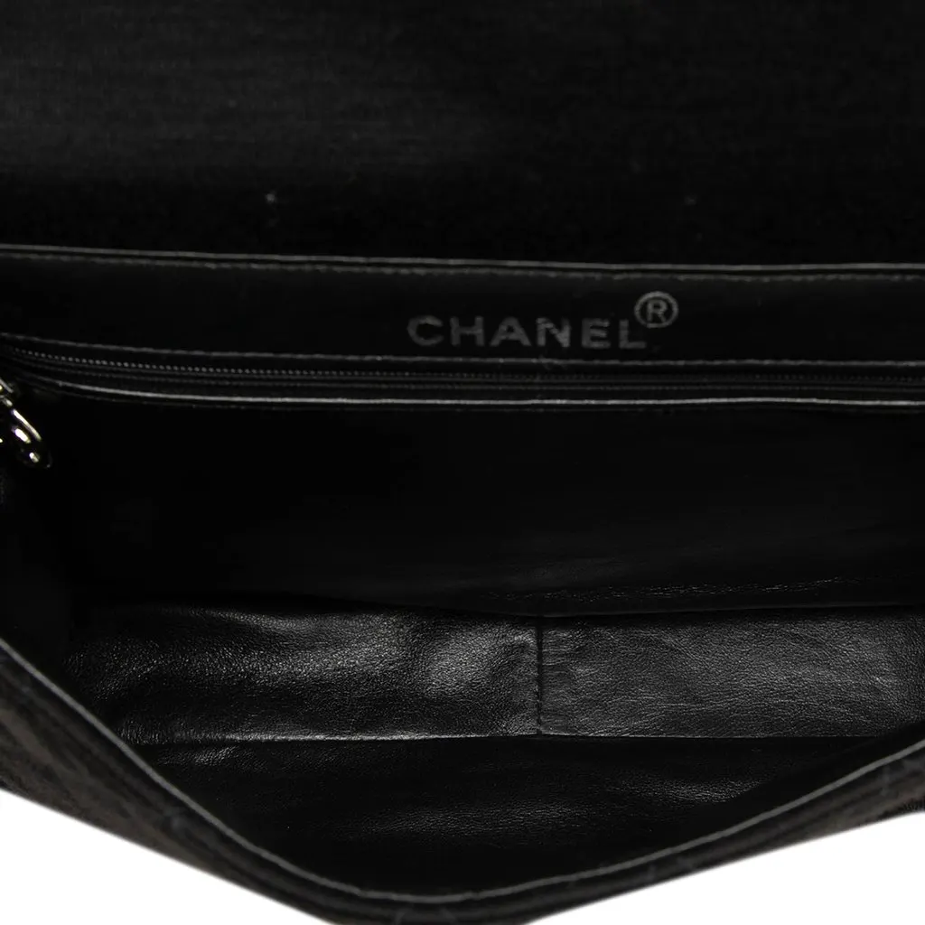 Chanel CC Quilted Jersey Double Sided Flap Black Cotton Very good - Box View