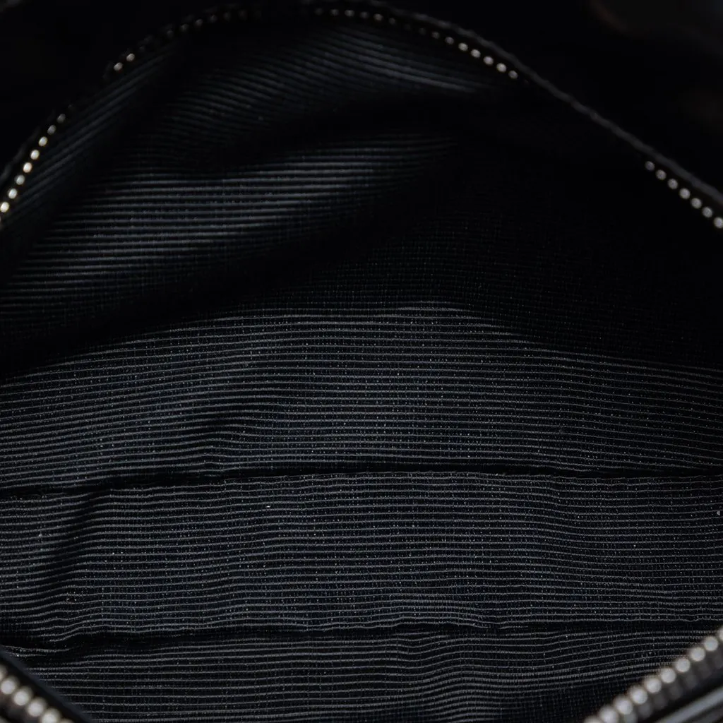 Burberry Coated Canvas Horseferry Camera Bag Black Very good - Model View