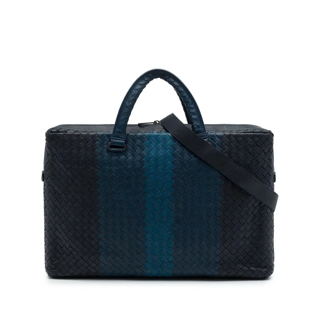 Bottega Veneta Nappa Intrecciato Club Fume Briefcase