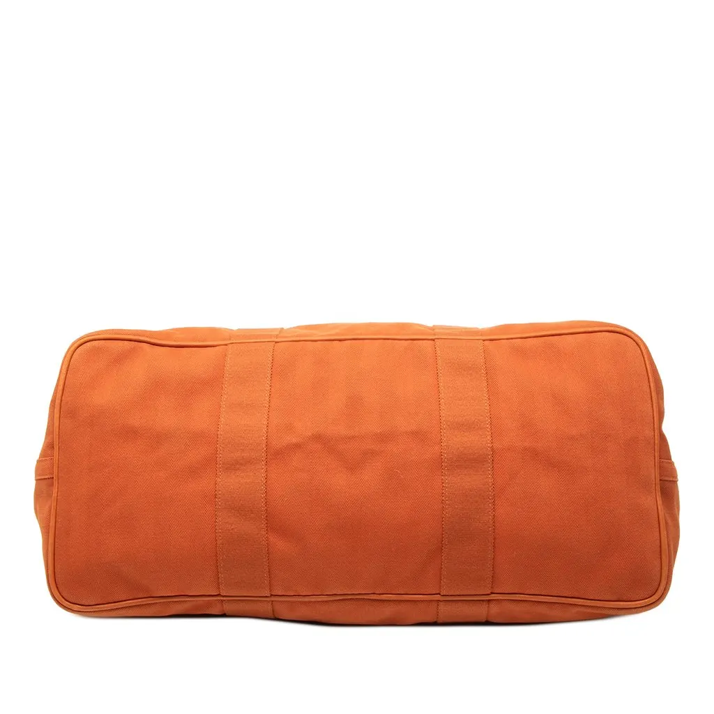 Hermès Toile and Swift Valparaiso GM Orange Canvas Good - Inside View