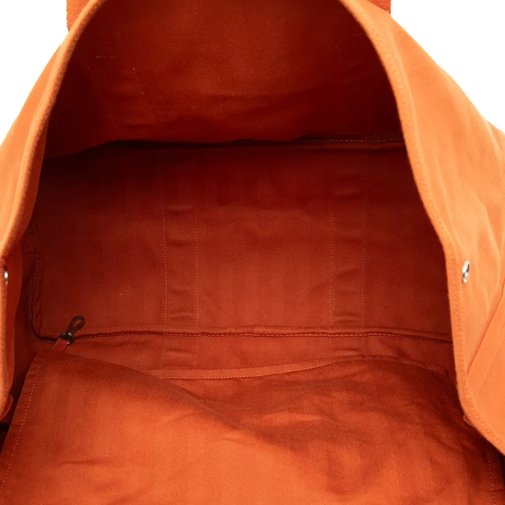 Hermès Toile and Swift Valparaiso GM Orange Canvas Good - Model View