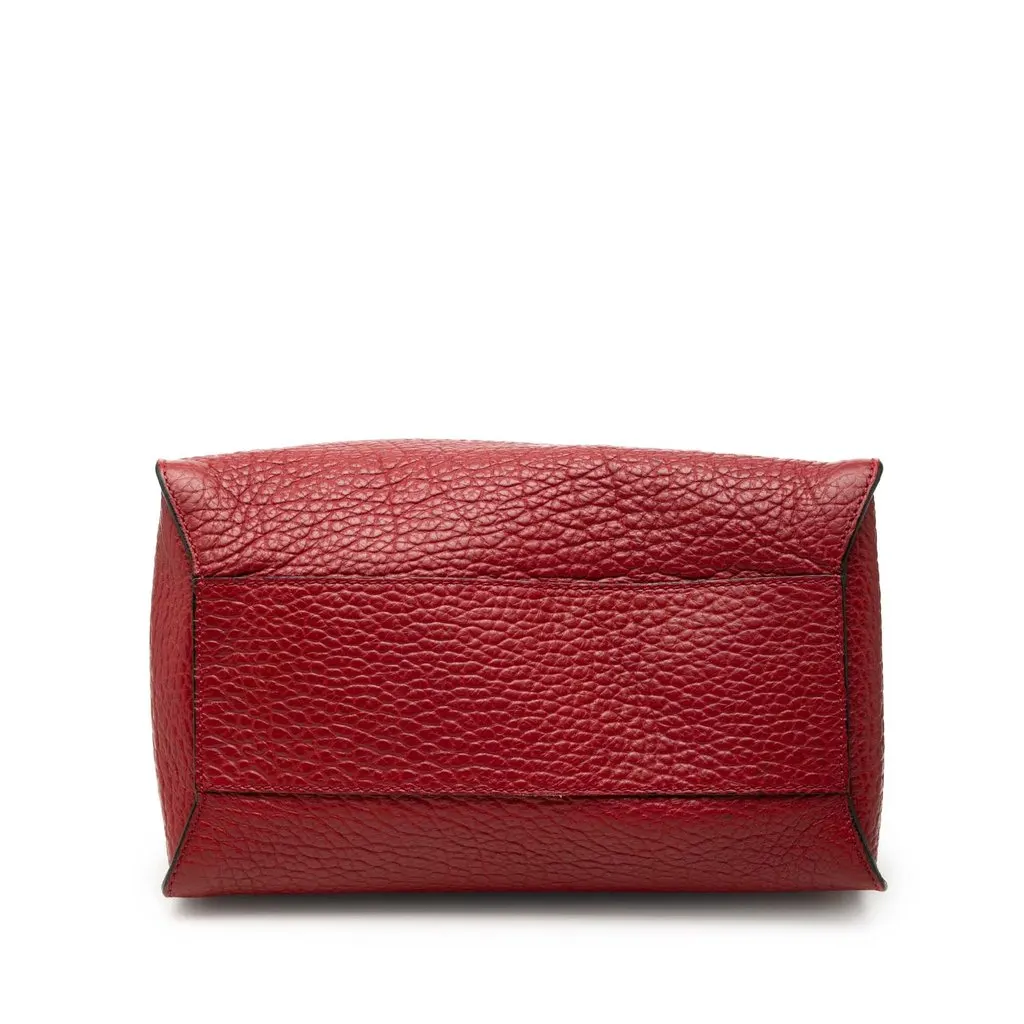 Burberry Grained Calfskin Heritage Woodbury Tote Red Leather Very good - Inside View