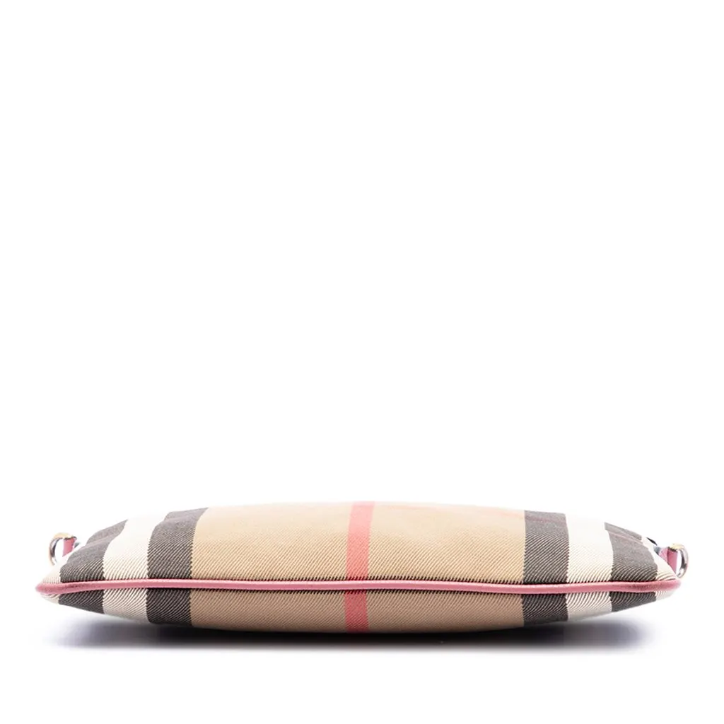 Burberry House Check Canvas Derby Peyton Crossbody Beige Canvas Good - Inside View