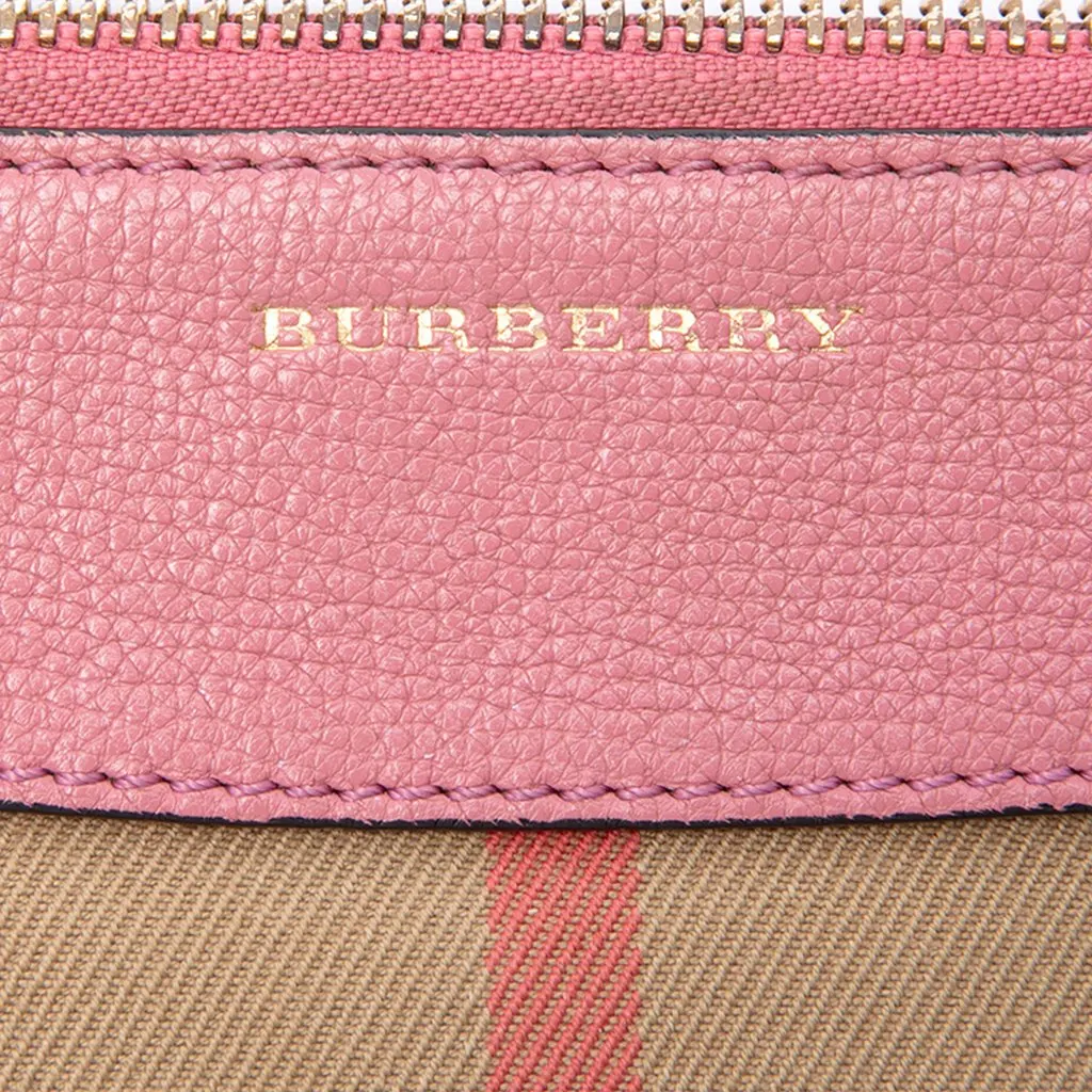 Burberry House Check Canvas Derby Peyton Crossbody Beige Canvas Good - Box View