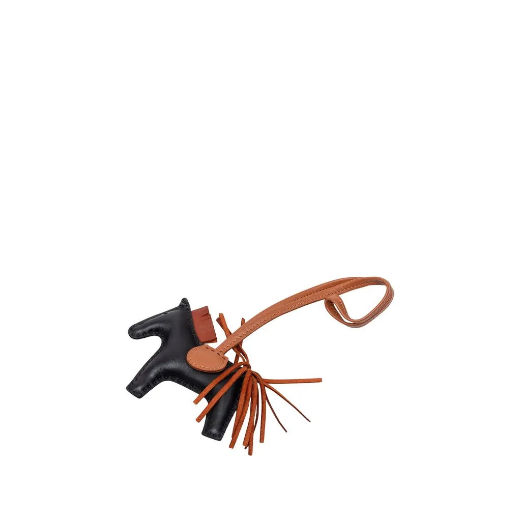 Hermès Milo Lambskin Grigri Rodeo Bag Charm PM Black Leather Very good - Front View