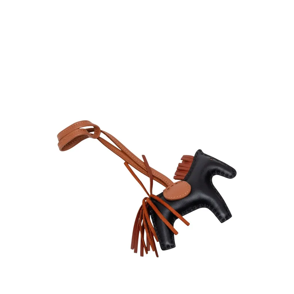Hermès Milo Lambskin Grigri Rodeo Bag Charm PM Black Leather Very good - Back View