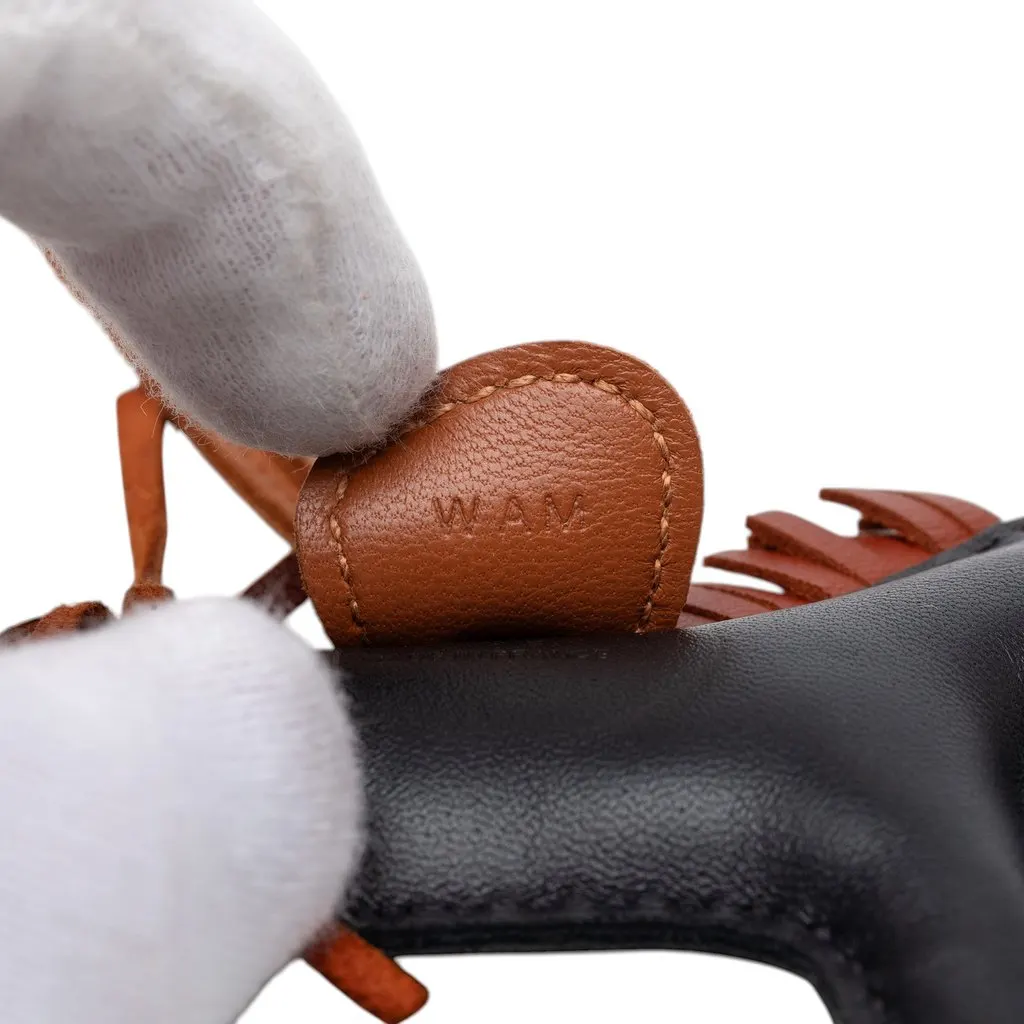 Hermès Milo Lambskin Grigri Rodeo Bag Charm PM Black Leather Very good - Inside View