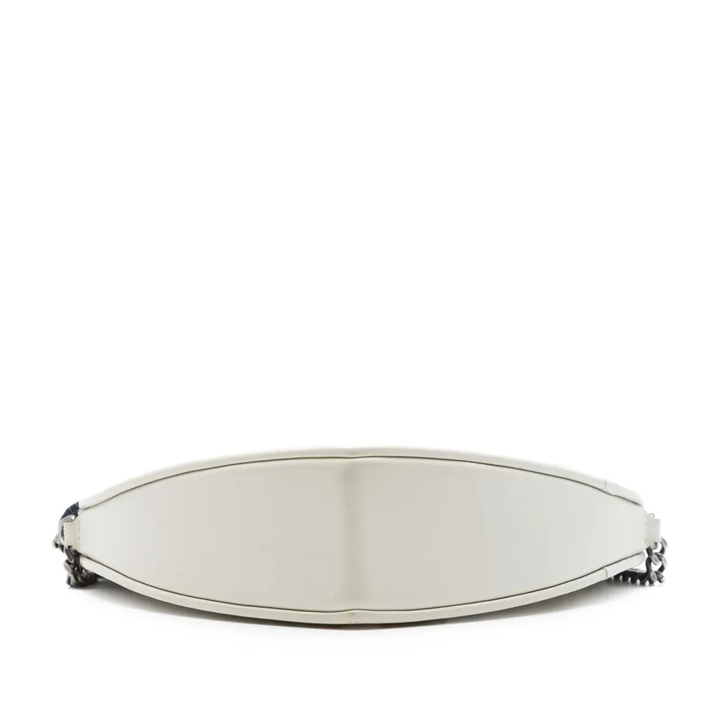 Saint Laurent Smooth Calfskin Sac Coeur Heart Tassel Crossbody White Leather Very good - Inside View