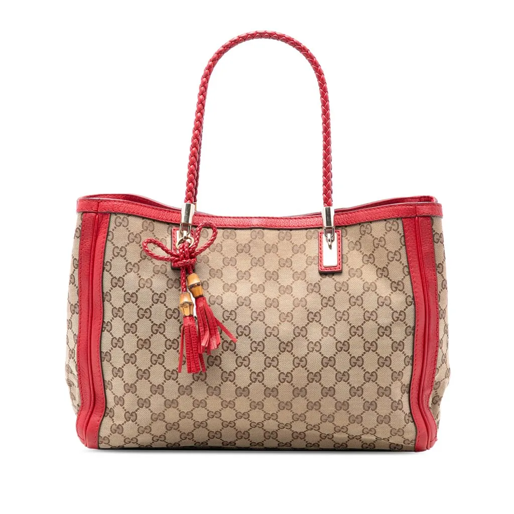 Gucci Medium GG Canvas Bella Tote Beige Very good - Front View