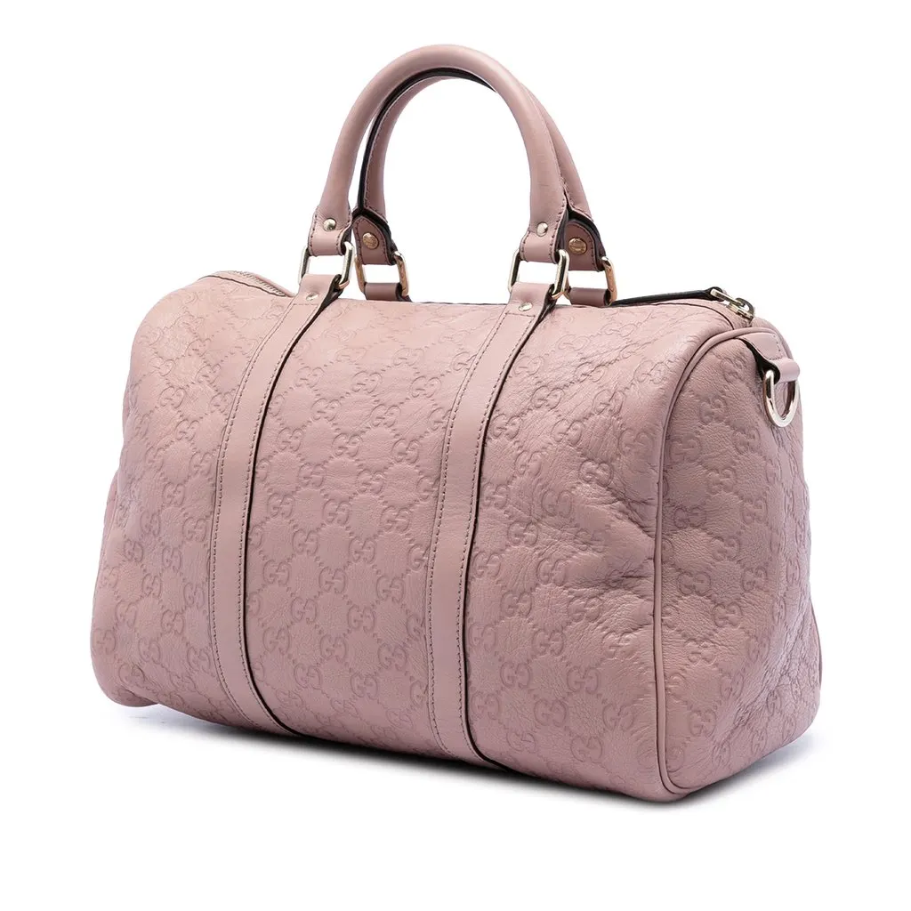 Gucci Medium Guccissima Joy Boston Bag Pink Leather Very good - Back View