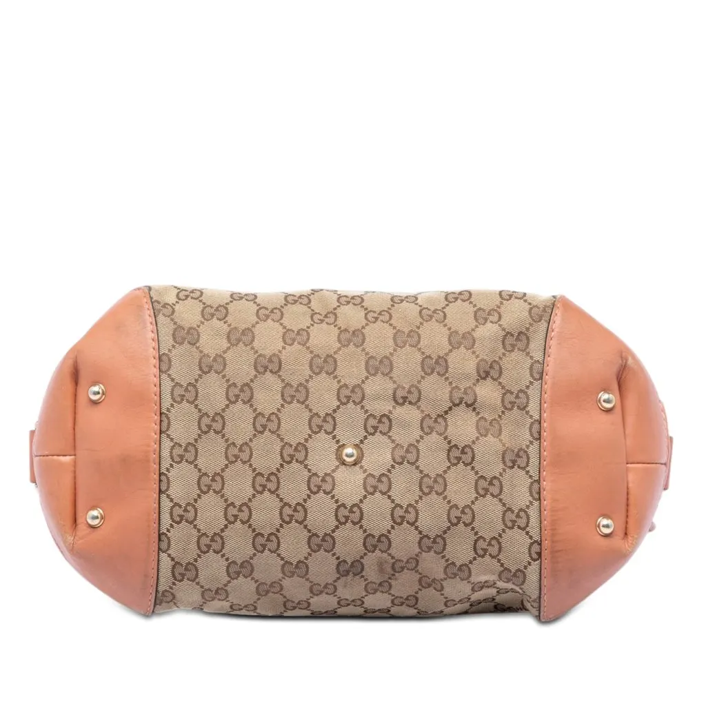 Gucci GG Canvas Heart Bit Satchel Beige Very good - Inside View