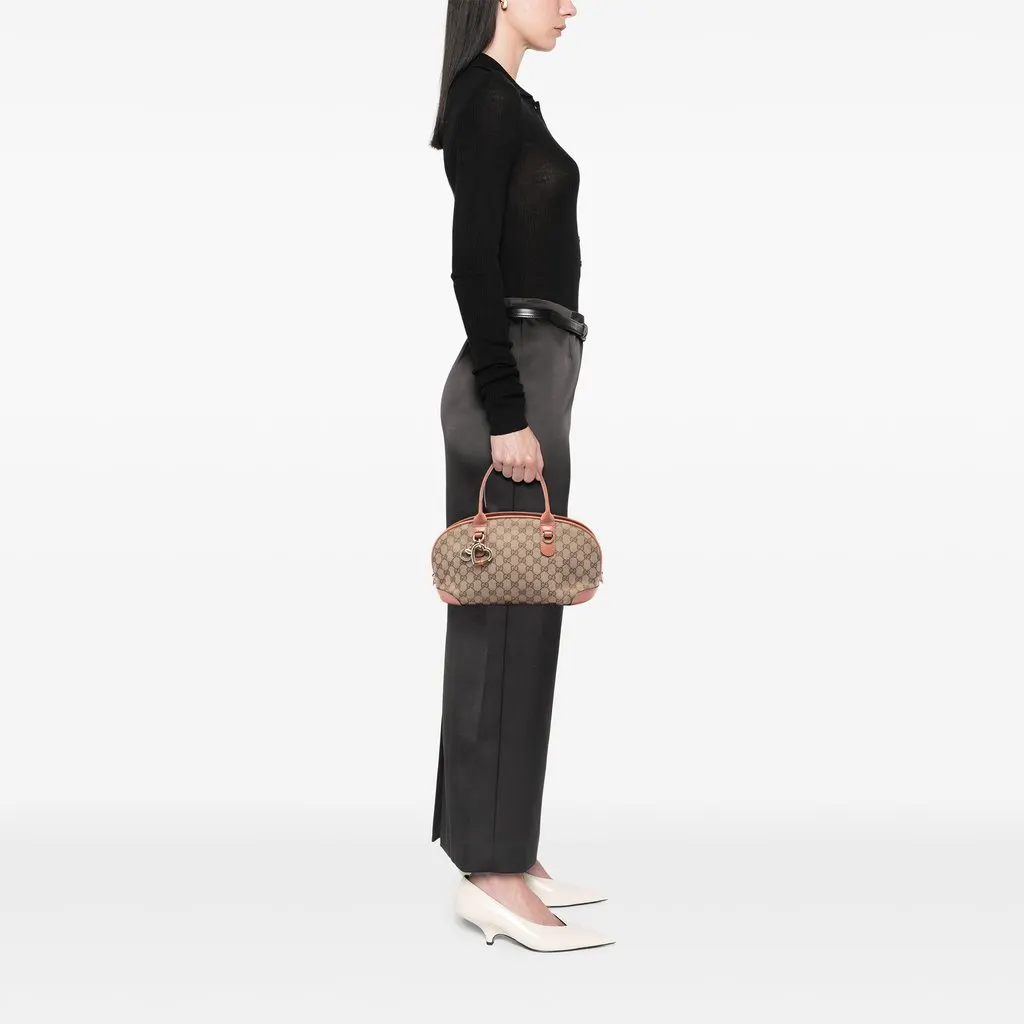 Gucci GG Canvas Heart Bit Satchel Beige Very good - Box View