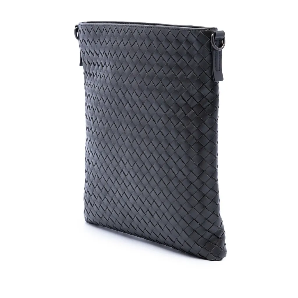 Bottega Veneta Nappa Intrecciato VN Crossbody Grey Leather Very good - Back View