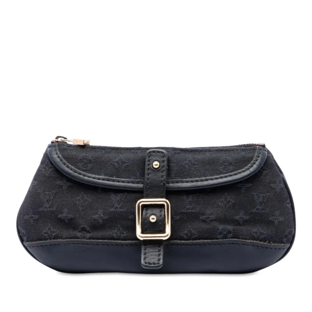 Louis Vuitton Monogram Mini Lin Anne Sophie Pouch Blue Very good - Front View