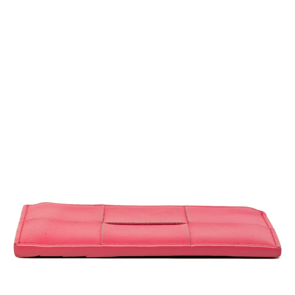 Bottega Veneta Nappa Maxi Intrecciato Cassette Card Case Pink Leather Very good - Inside View