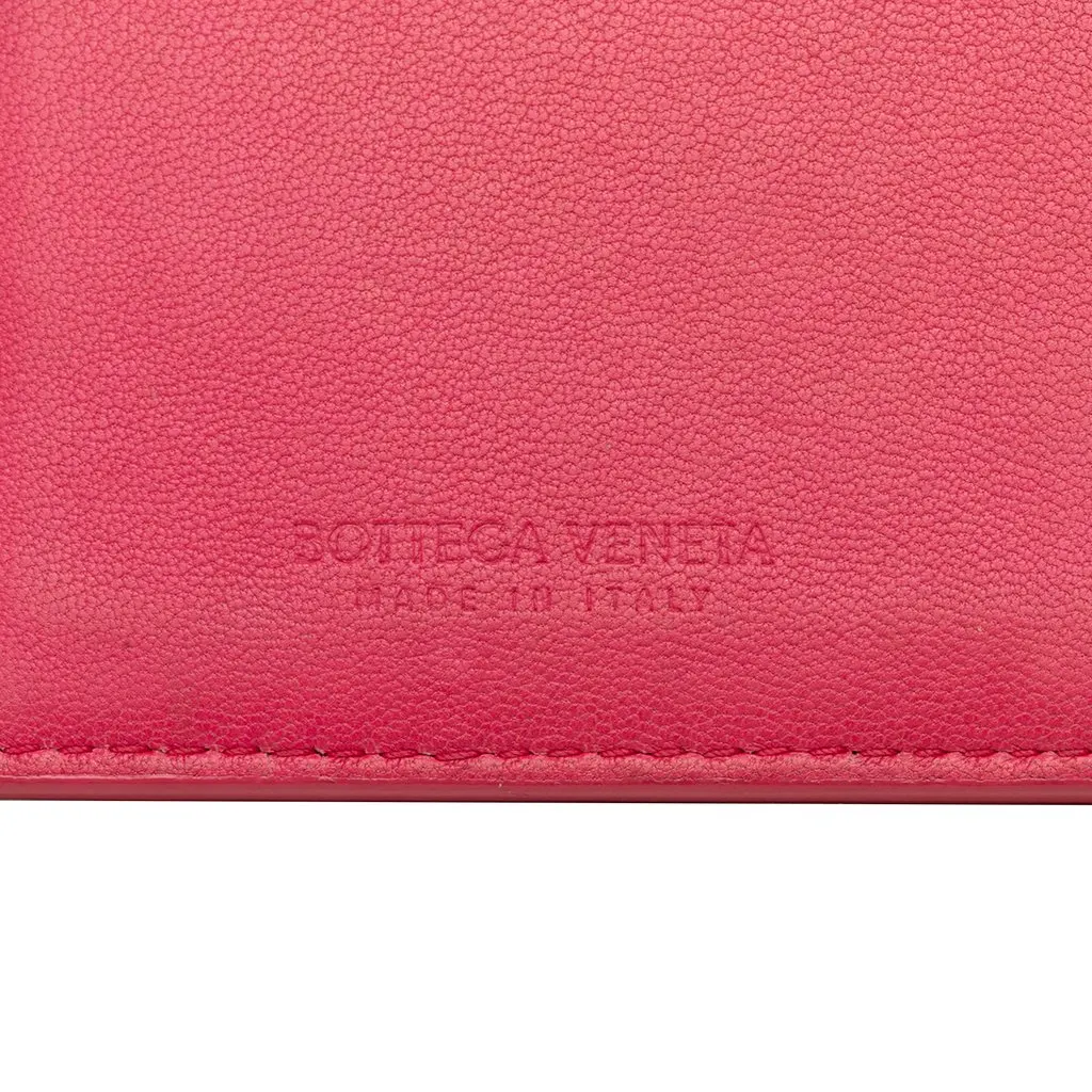 Bottega Veneta Nappa Maxi Intrecciato Cassette Card Case Pink Leather Very good - Box View