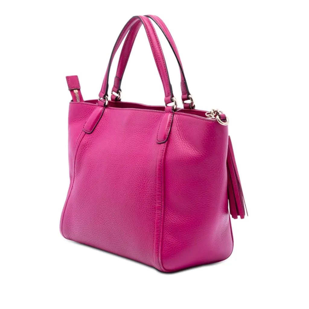 Gucci Small Calfskin Soho Cellarius Satchel Pink Leather Very good - Back View