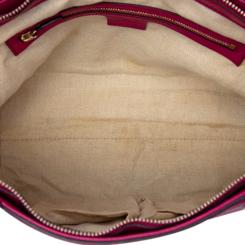 Gucci Small Calfskin Soho Cellarius Satchel Pink Leather Very good - Model View