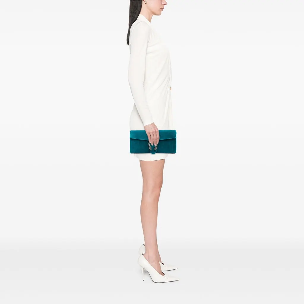 Gucci Velvet Dionysus Clutch Blue Velvet Very good - Box View
