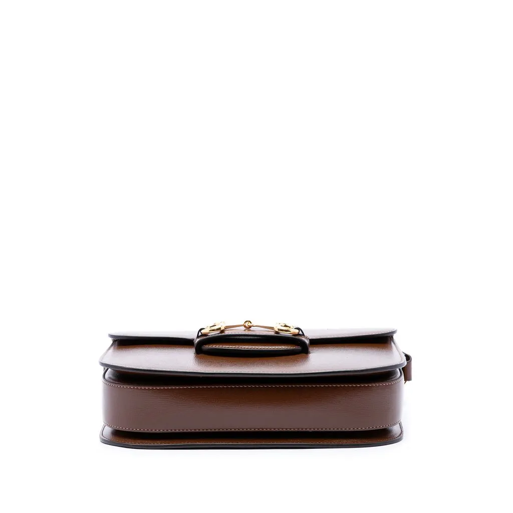 Gucci Medium Leather Horsebit 1955 Shoulder Bag Brown Leather Very good - Inside View