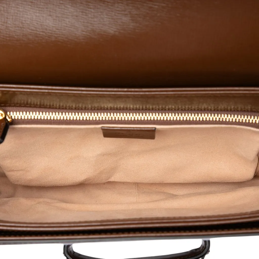 Gucci Medium Leather Horsebit 1955 Shoulder Bag Brown Leather Very good - Model View