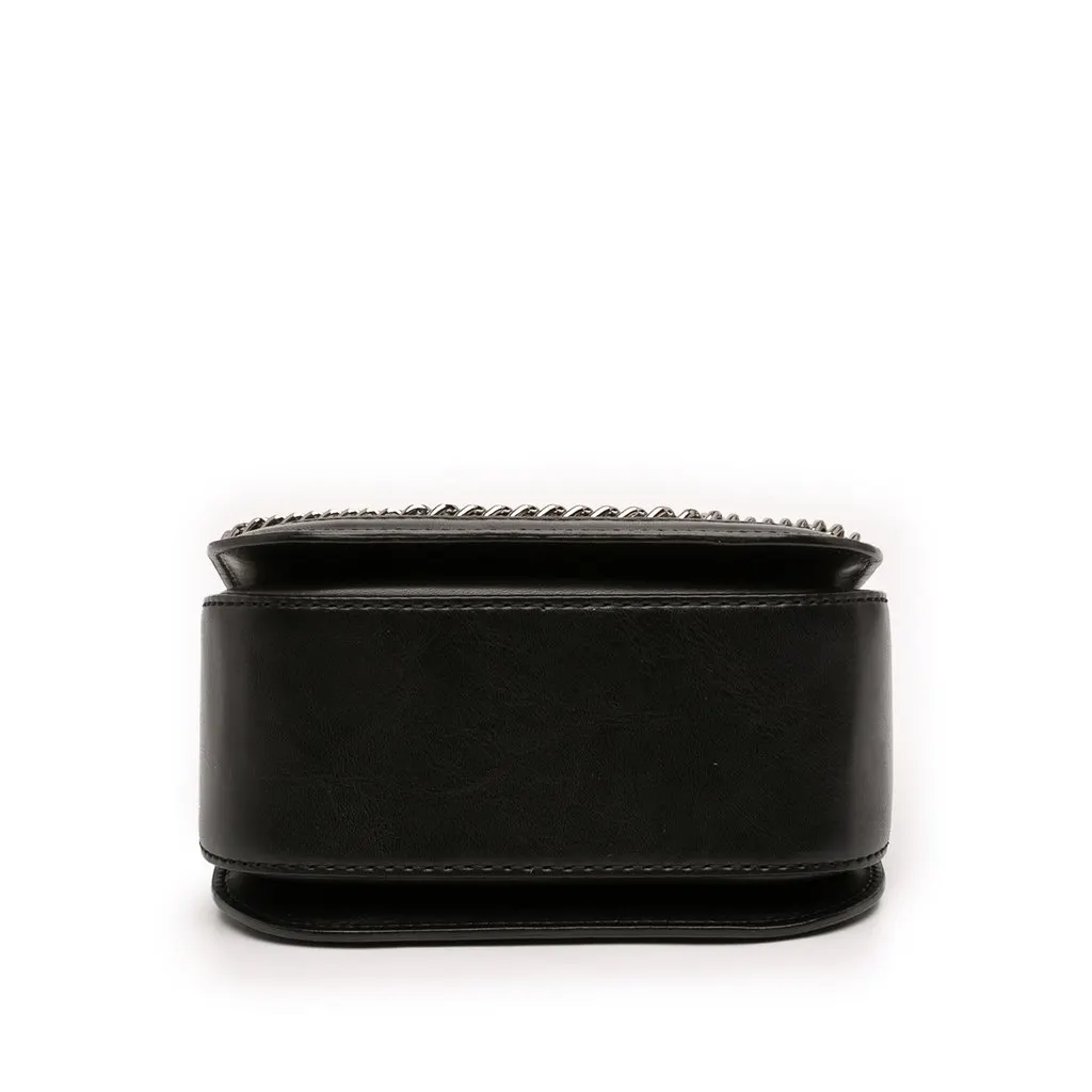 Stella McCartney Woven Falabella Box Crossbody Black Very good - Inside View