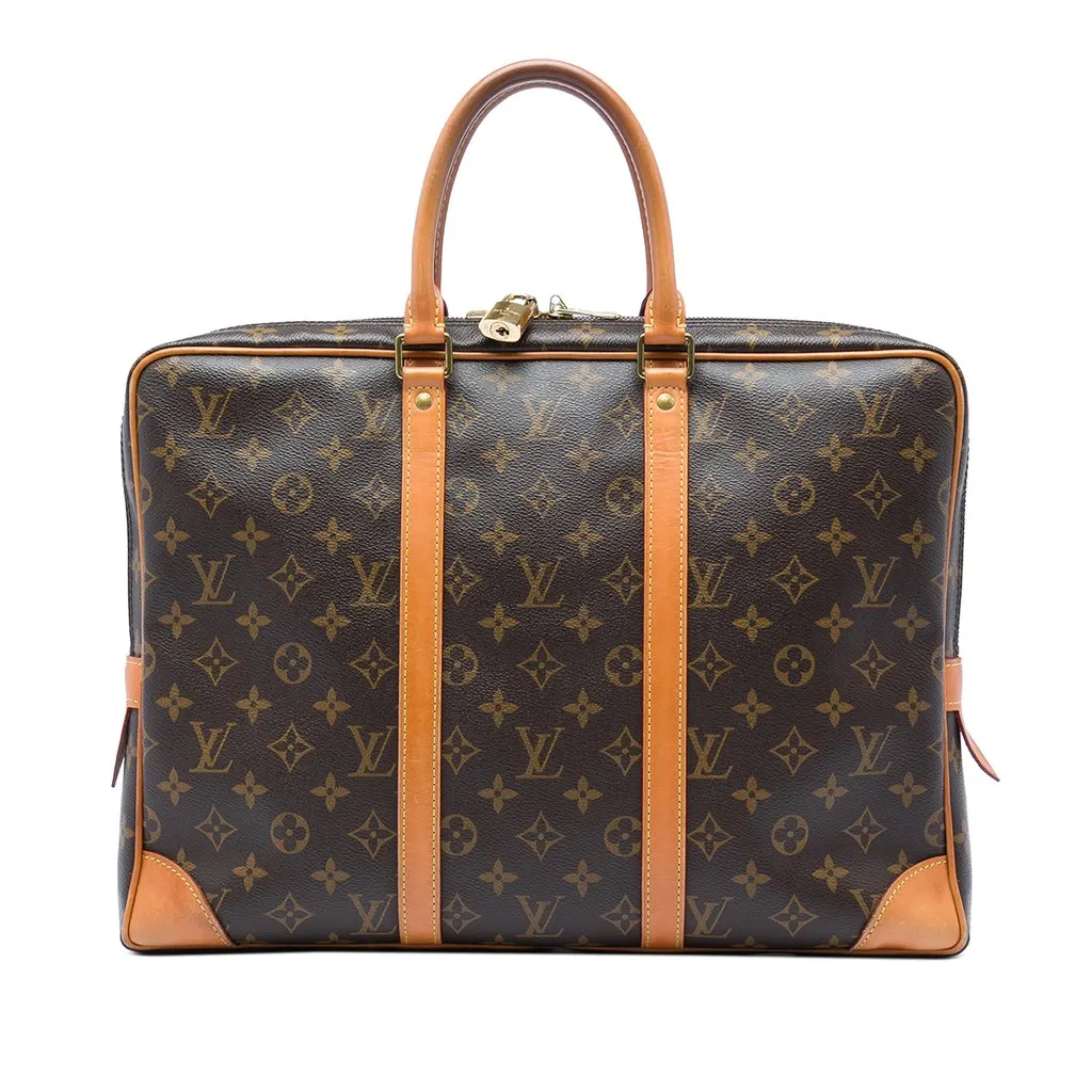 Louis Vuitton Monogram Porte Documents Voyage Brown Very good - Front View