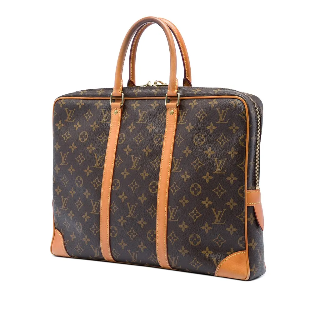 Louis Vuitton Monogram Porte Documents Voyage Brown Very good - Back View