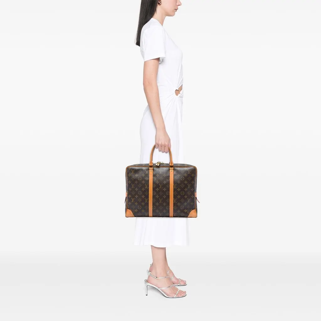 Louis Vuitton Monogram Porte Documents Voyage Brown Very good - Box View