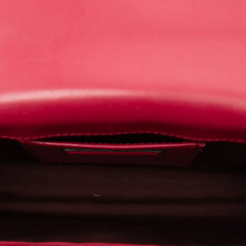 Bvlgari Calfskin Serpenti Forever East West Shoulder Bag Red Leather Good - Model View