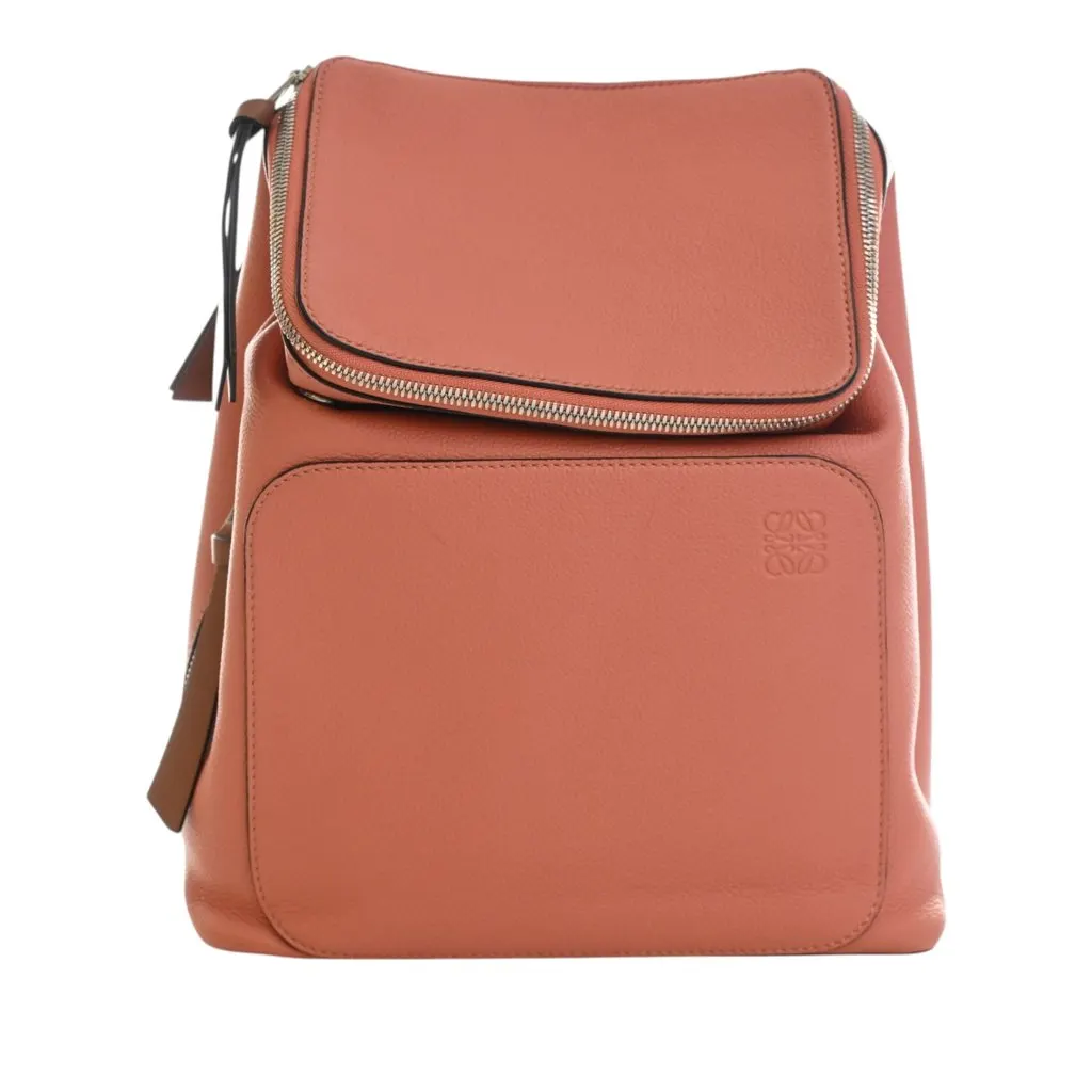LOEWE Small Leather Goya Backpack Pink Leather Very good - Front View