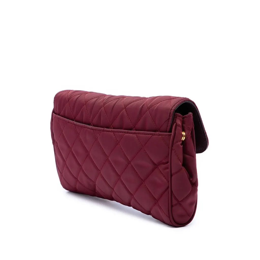 Prada Impuntu Tessuto Chain Crossbody Red Very good - Back View
