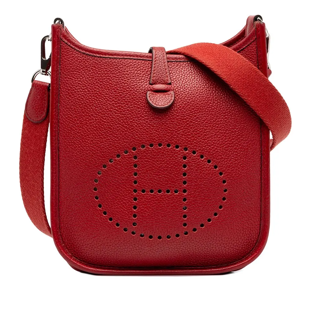 Hermès Clemence Evelyne I TPM Red Leather Very good - Front View