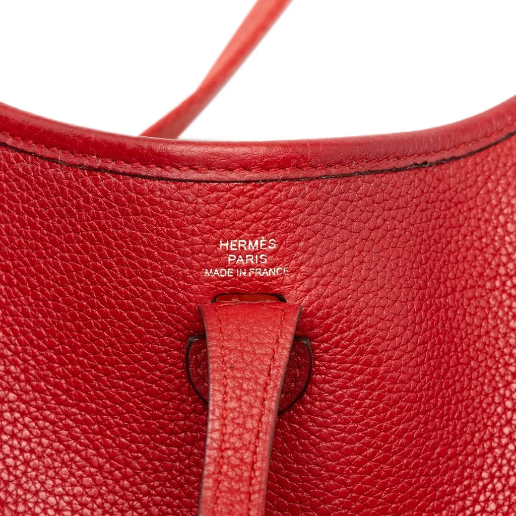Hermès Clemence Evelyne I TPM Red Leather Very good - Box View
