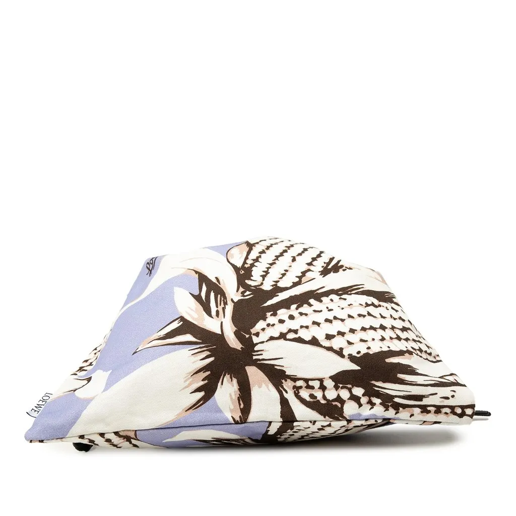 Loewe Paulas Ibiza Canvas Corn Print Drawstring Pouch White Canvas Very good - Inside View