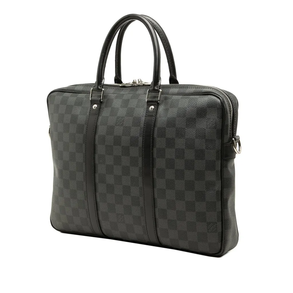 Louis Vuitton Damier Graphite Porte Documents Voyage  PM Black Very good - Back View